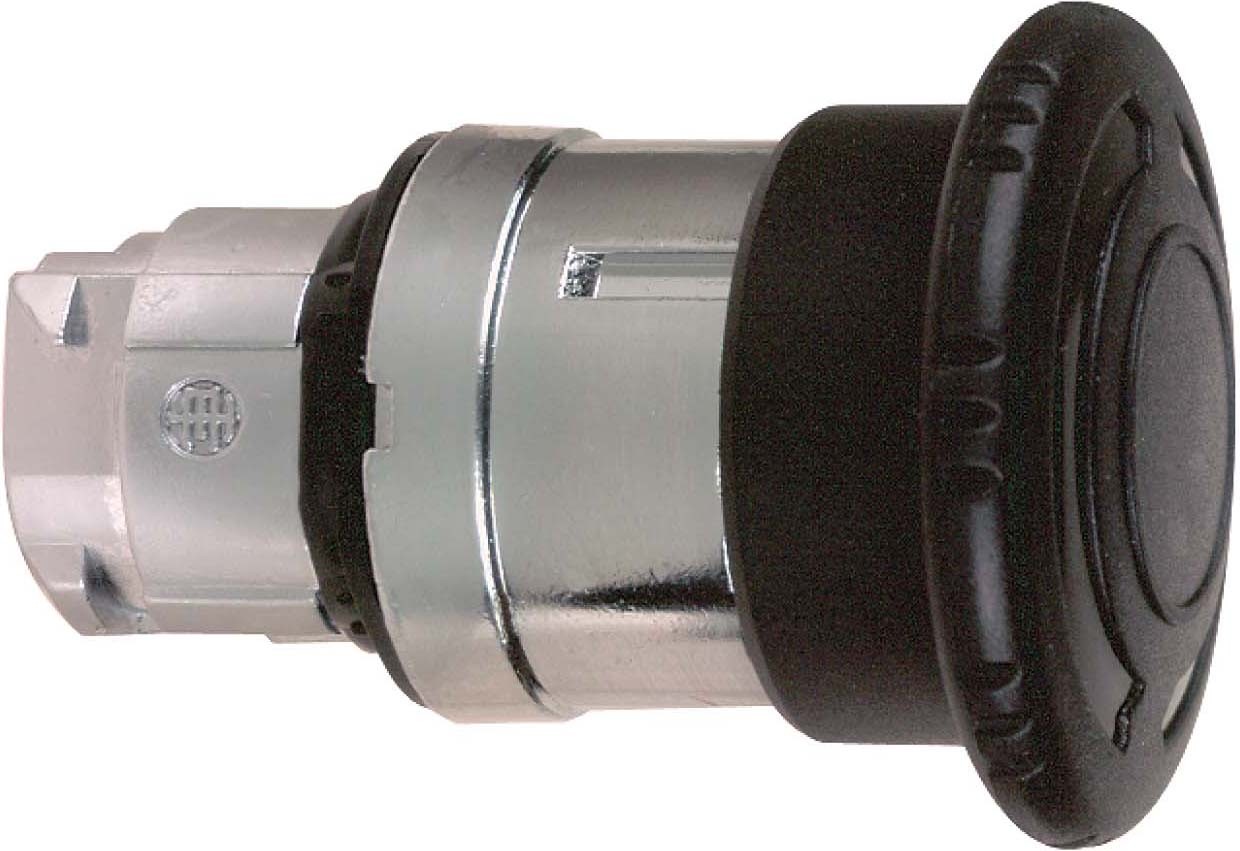 Schneider ZB4BS52 Pilzdrucktaster, Frontelement, Harmony XB4, Metall, 22mm, schwarz, Pilz 40mm, Drehentriegelung