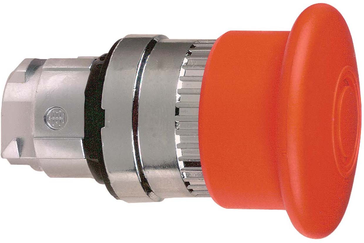 Schneider ZB4BT84 Not-Aus/Not-Halt-Schalter, Frontelement, Harmony XB4, Metall, 22mm, rot, Pilz 40mm, Zugentriegelung