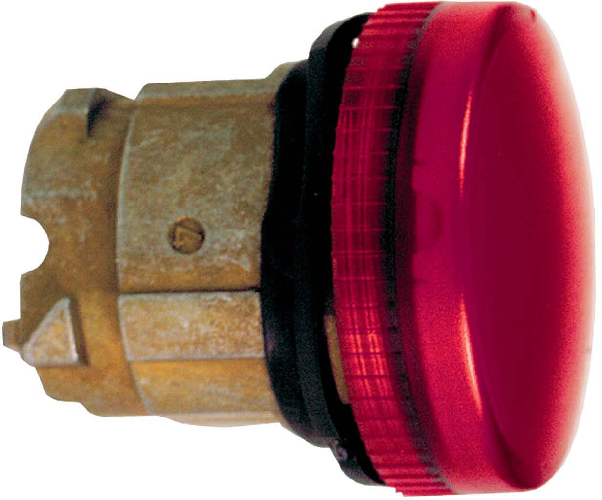 Schneider ZB4BV043 Leuchtmelder, Frontelement, Harmony XB4, Metall, 22mm, rot, für universelle LED, glatte Kalotte