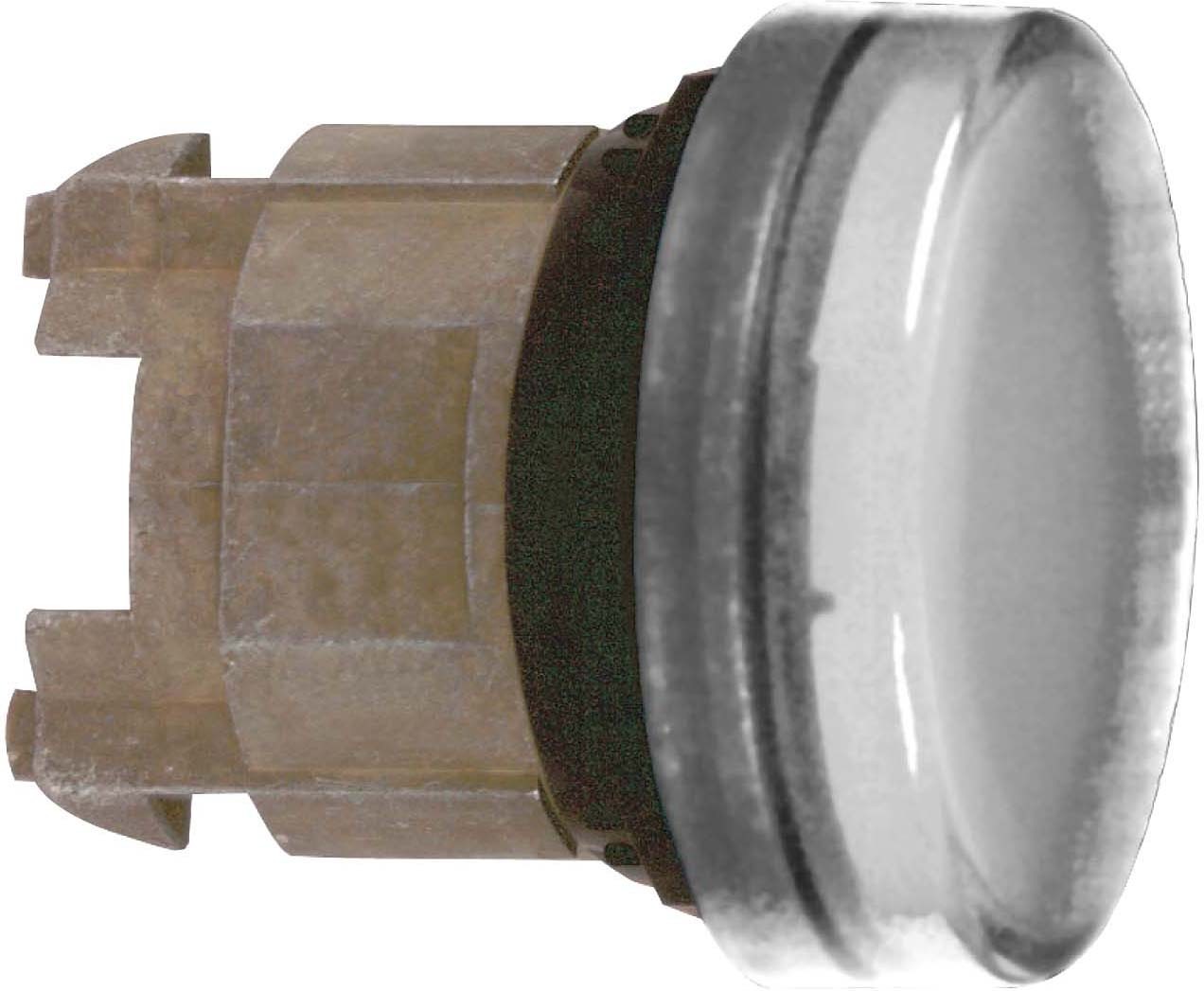 Schneider ZB4BV07 Leuchtmelder, Frontelement, Harmony XB4, Metall, 22mm, transparent, für Glühlampe BA9s, glatte Kalotte