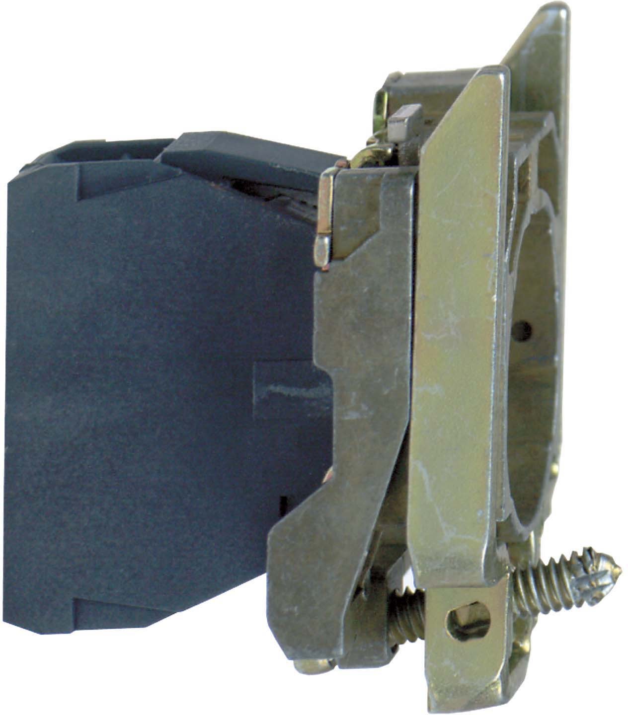 Schneider ZB4BV6 Lampenfassung mit Befestigungsflansch, Harmony XB4, Metall, weiß, Glühlampe BA9s, Schraubklemme, 250V