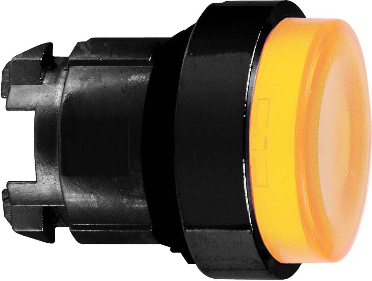 Schneider ZB4BW1537 Leuchtdrucktaster, Frontelement, Harmony XB4, Metall schwarz, 22mm, orange, vorstehend, für universelle LED