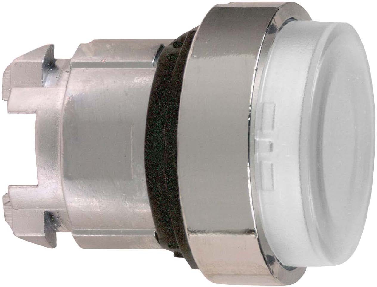 Schneider ZB4BW17 Leuchtdrucktaster, Frontelement, Harmony XB4, Metall, 22mm, klar, vorstehend, unbeschriftet, glatte Kalotte, BA9s