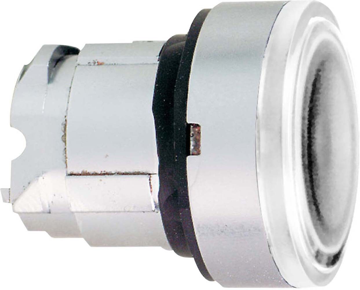 Schneider ZB4BW313 Leuchtdrucktaster, Frontelement, Harmony XB4, Metall, 22mm, weiß, unbeschriftet, tastend, für universelle LED