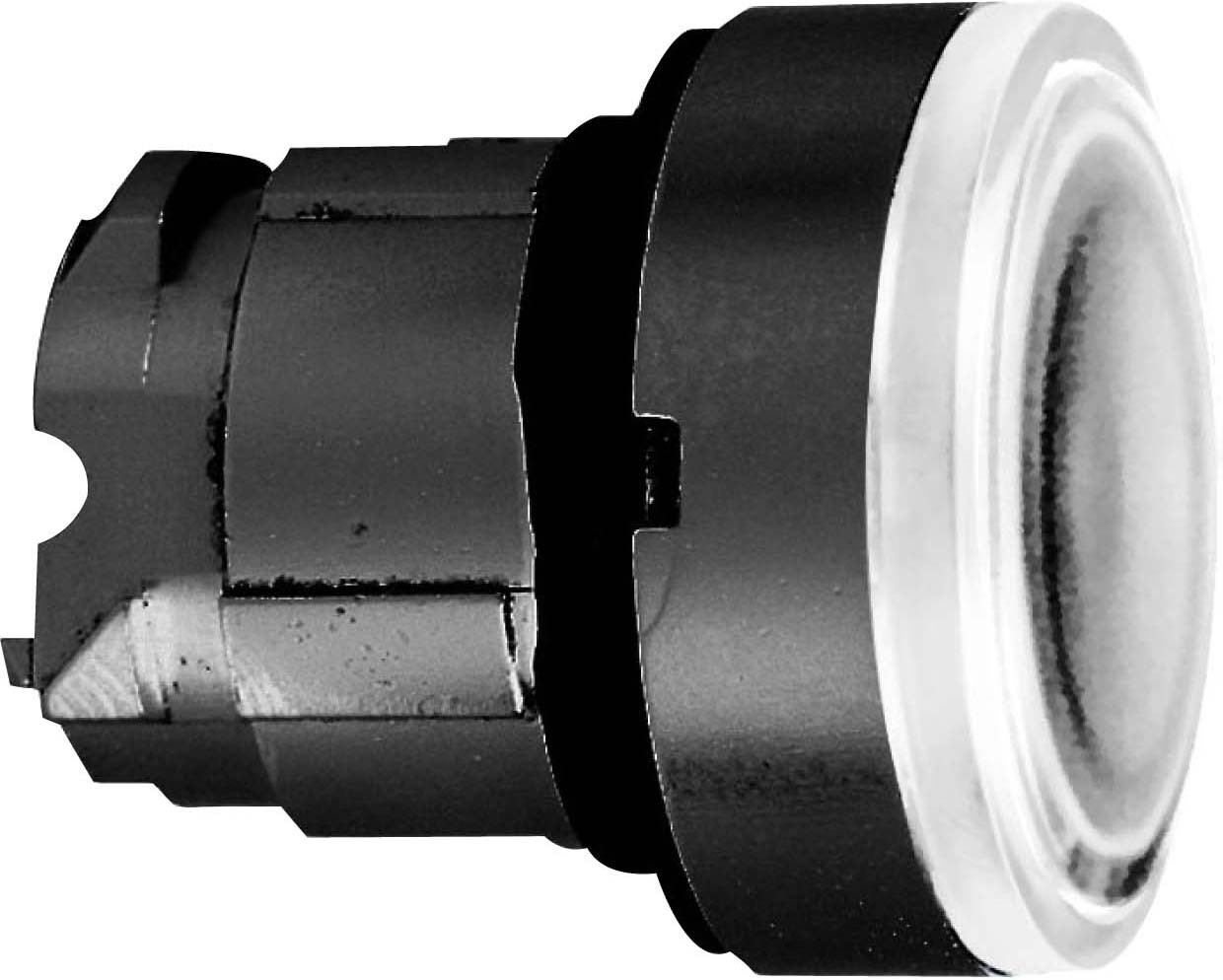 Schneider ZB4BW317 Leuchtdrucktaster, Frontelement, Harmony XB4, Metall schwarz, 22mm, weiß, unbeschriftet, glatte Kalotte, BA9s