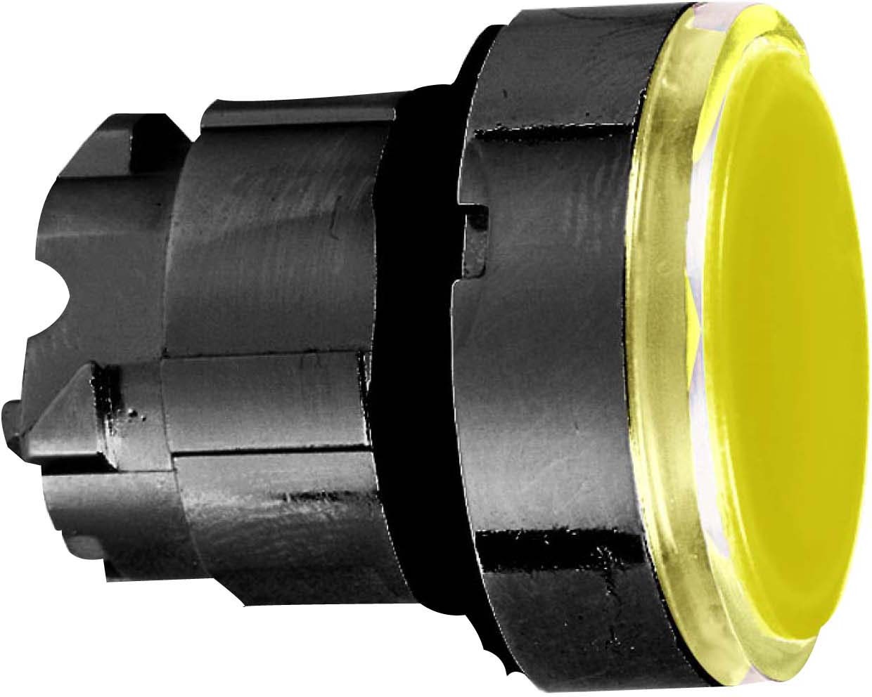 Schneider ZB4BW3537 Leuchtdrucktaster, Frontelement, Harmony XB4, Metall schwarz, 22mm, orange, unbeschriftet, tastend, für universelle LED