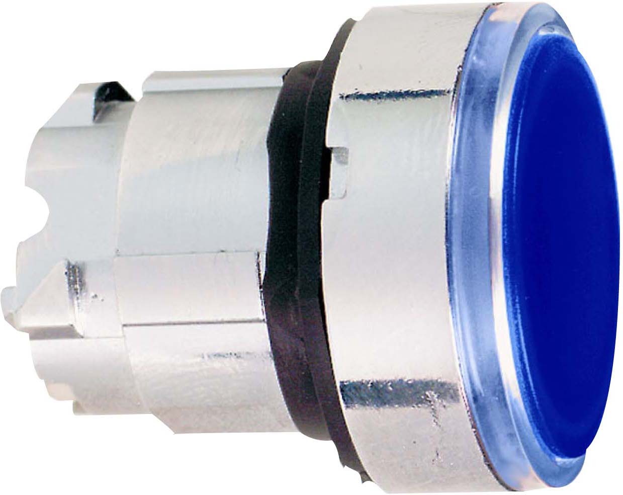 Schneider ZB4BW36 Leuchtdrucktaster, Frontelement, Harmony XB4, Metall, 22mm, blau, unbeschriftet, tastend, glatte Kalotte, BA9s
