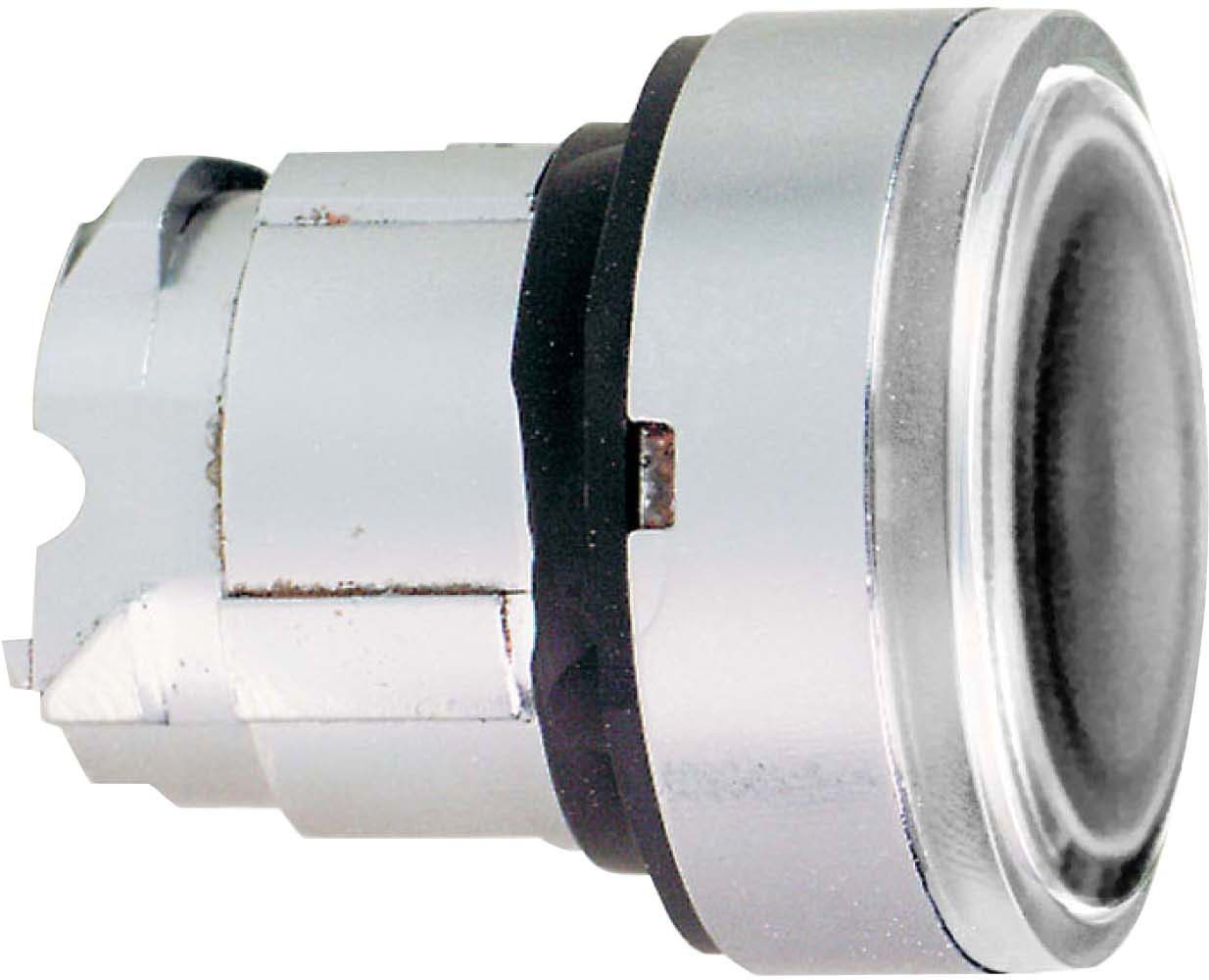 Schneider ZB4BW37 Leuchtdrucktaster, Frontelement, Harmony XB4, Metall, 22mm, klar, unbeschriftet, tastend, glatte Kalotte, BA9s