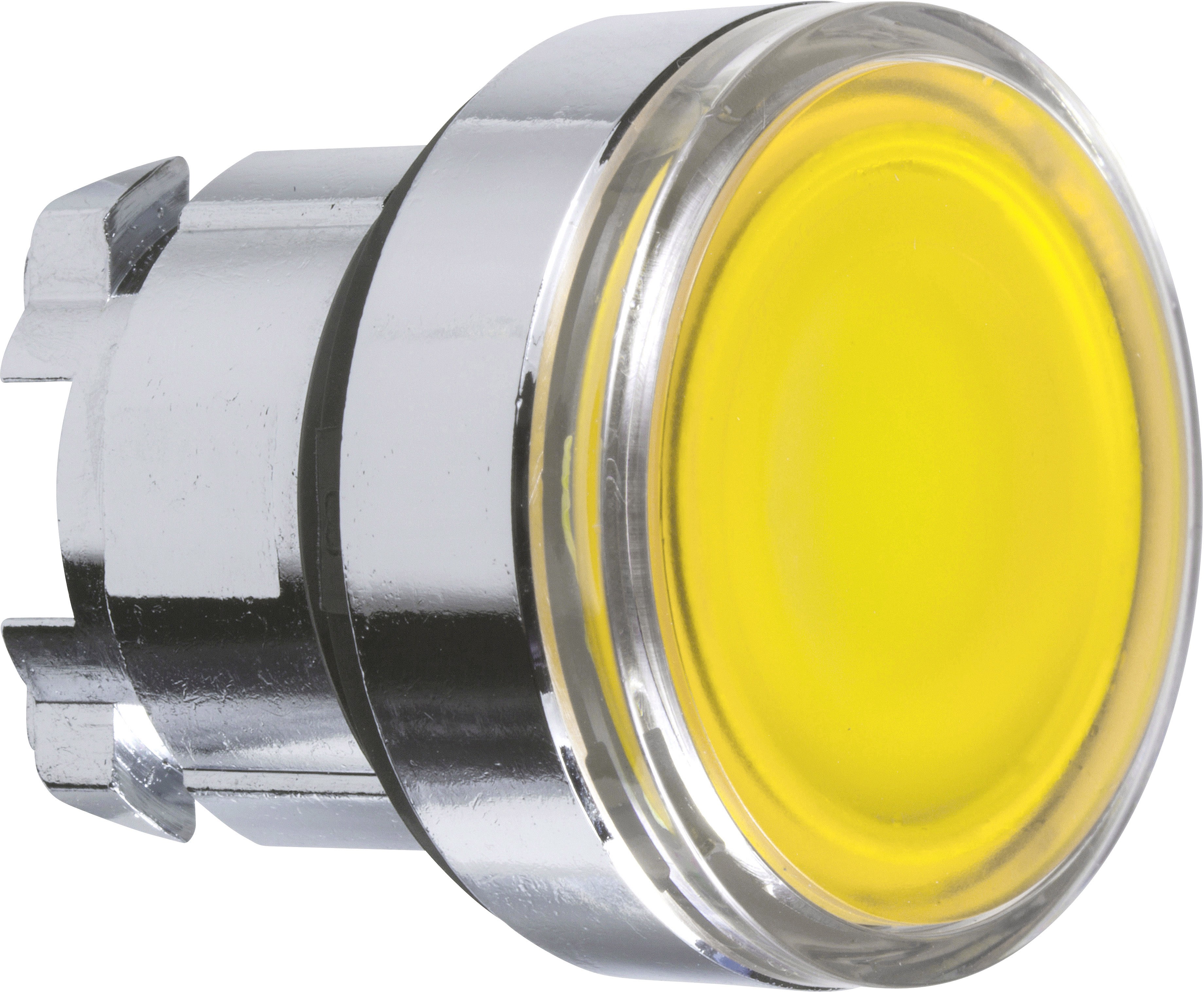 Schneider ZB4BW383 Leuchtdrucktaster, Frontelement, Harmony XB4, Metall, 22mm, gelb, unbeschriftet, tastend, für universelle LED