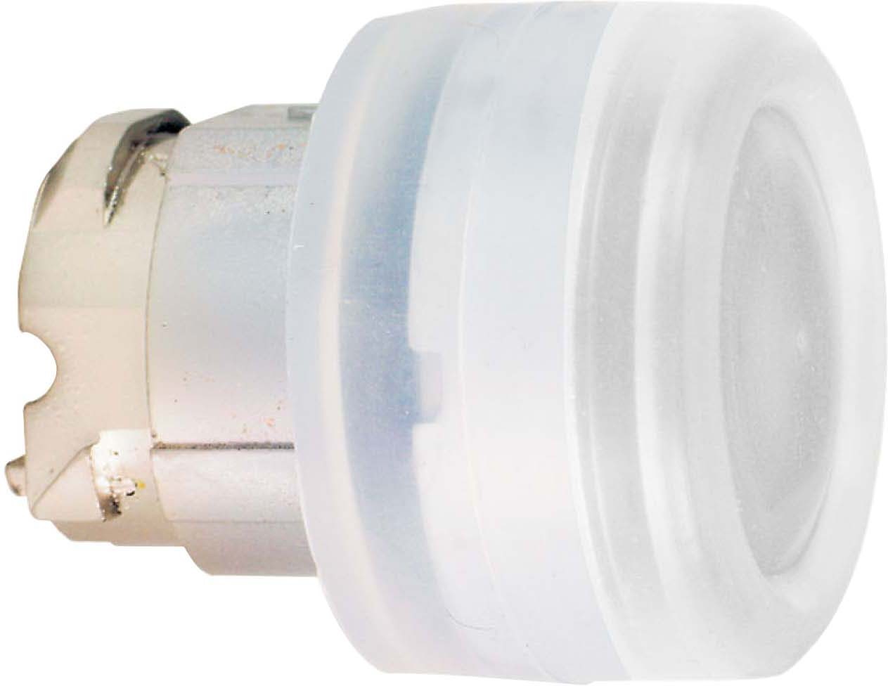 Schneider ZB4BW513 Leuchtdrucktaster, Frontelement, Harmony XB4, Metall, 22mm, weiß, tastend, mit Schutzkappe, für universelle LED
