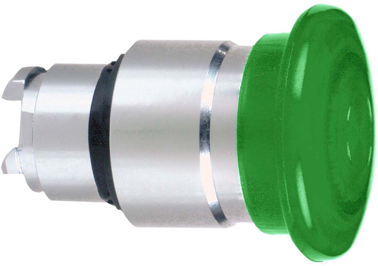 Schneider ZB4BW633 Pilzdrucktaster, Frontelement, Harmony XB4, Metall, 22mm, beleuchtet, grün, Zugentriegelung, für universelle LED