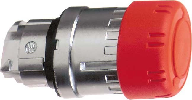 Schneider ZB4BX84 Not-Aus/Not-Halt-Schalter, Frontelement, Harmony XB4, Metall, 22mm, rot, Pilz 60mm, Zugentriegelung