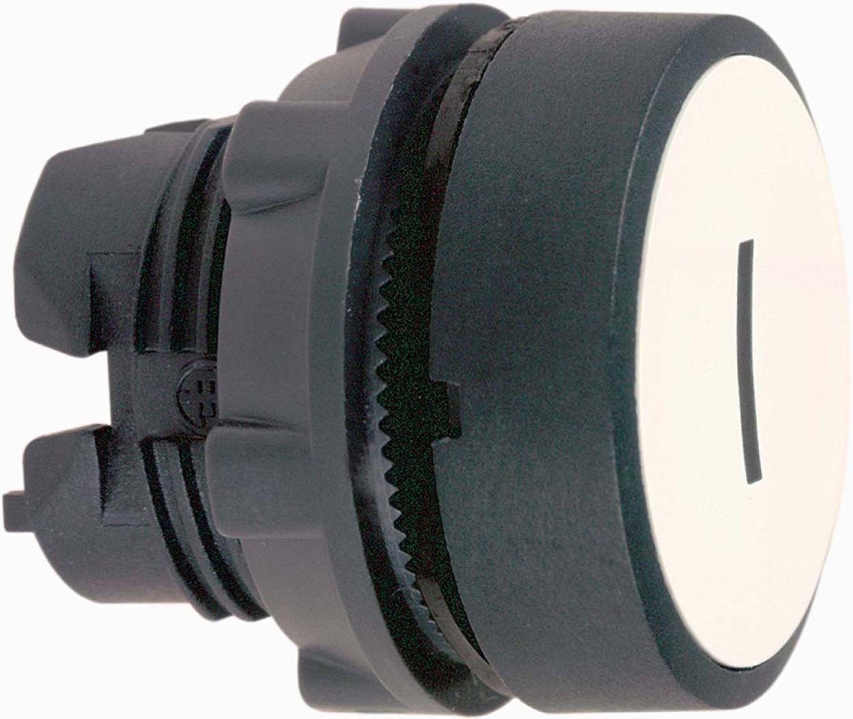 Schneider ZB5AA131 Drucktaster, Frontelement, Harmony XB5, Kunststoff, 22mm, weiß, beschriftet I, tastend