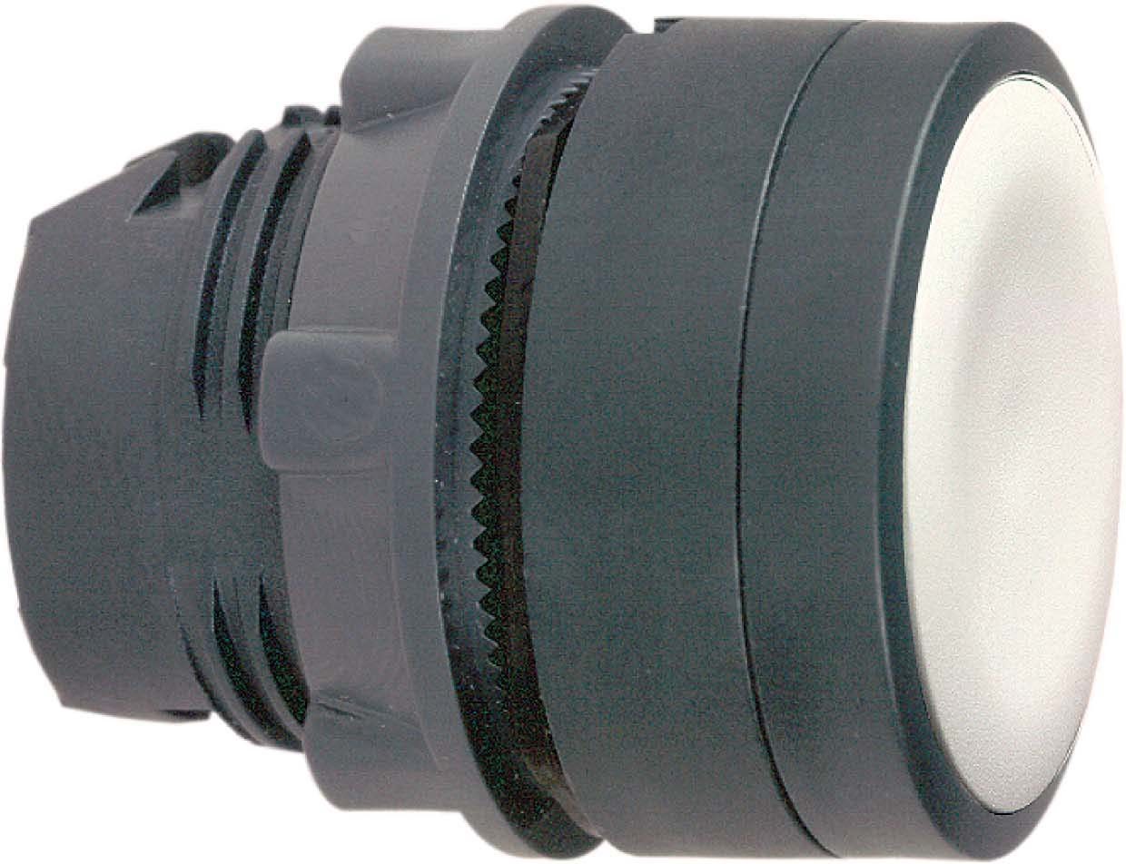 Schneider ZB5AA14 Drucktaster, Frontelement, Harmony XB5, Kunststoff, 22mm, weiß, unbeschriftet, tastend, hoch
