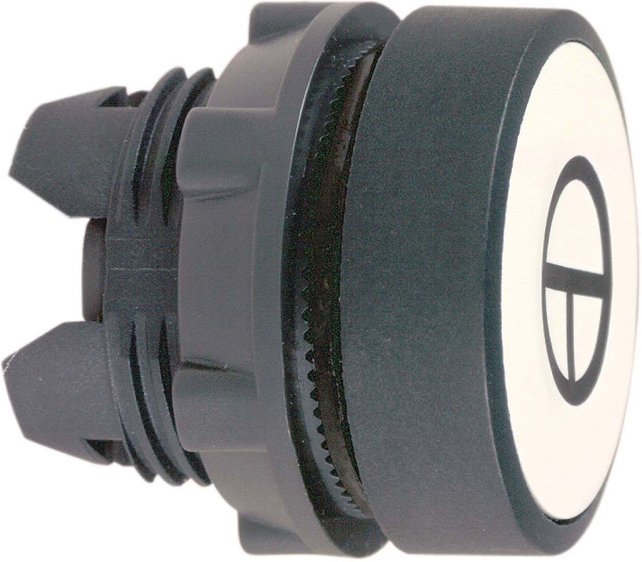 Schneider ZB5AA145 Drucktaster, Frontelement, Harmony XB5, Kunststoff, 22mm, weiß, beschriftet T, tastend