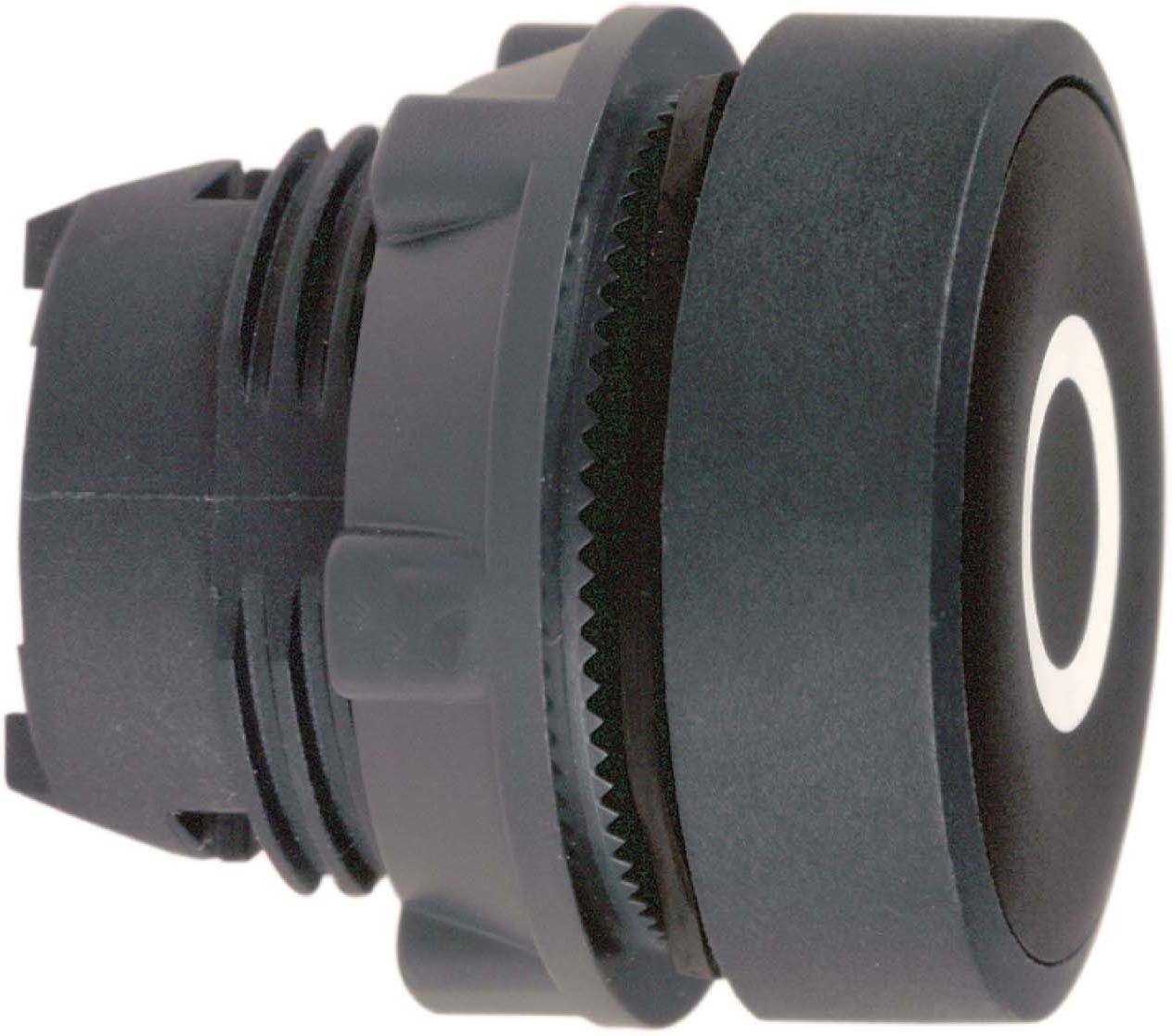 Schneider ZB5AA232 Drucktaster, Frontelement, Harmony XB5, Kunststoff, 22mm, schwarz, beschriftet O, tastend
