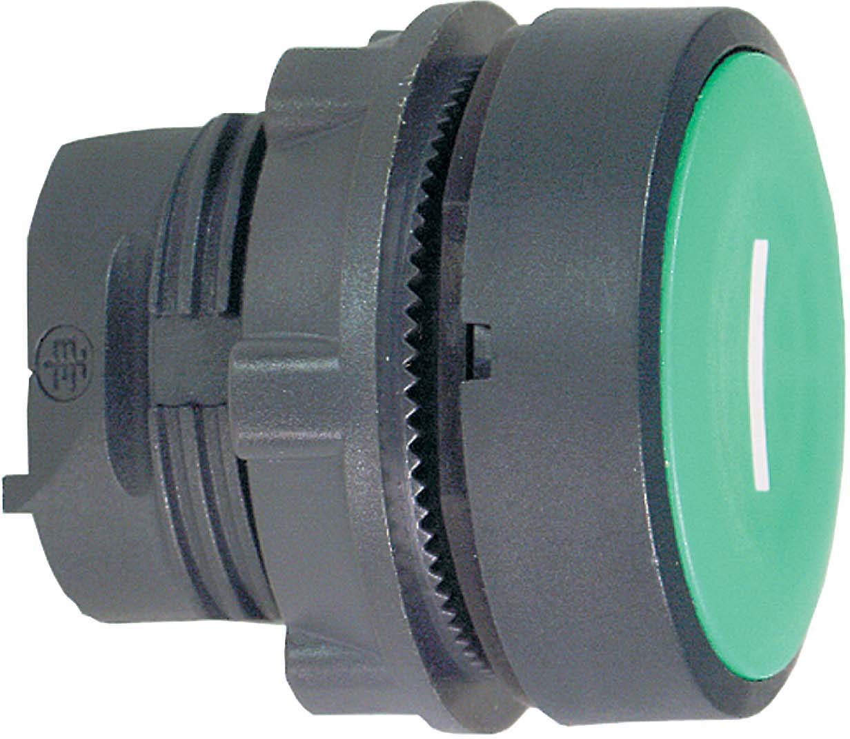Schneider ZB5AA331 Drucktaster, Frontelement, Harmony XB5, Kunststoff, 22mm, grün, beschriftet I, tastend