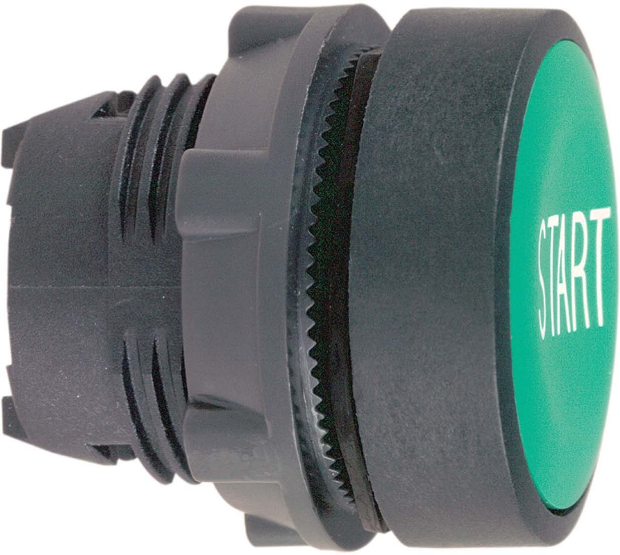 Schneider ZB5AA333 Drucktaster, Frontelement, Harmony XB5, Kunststoff, 22mm, grün, beschriftet START, tastend