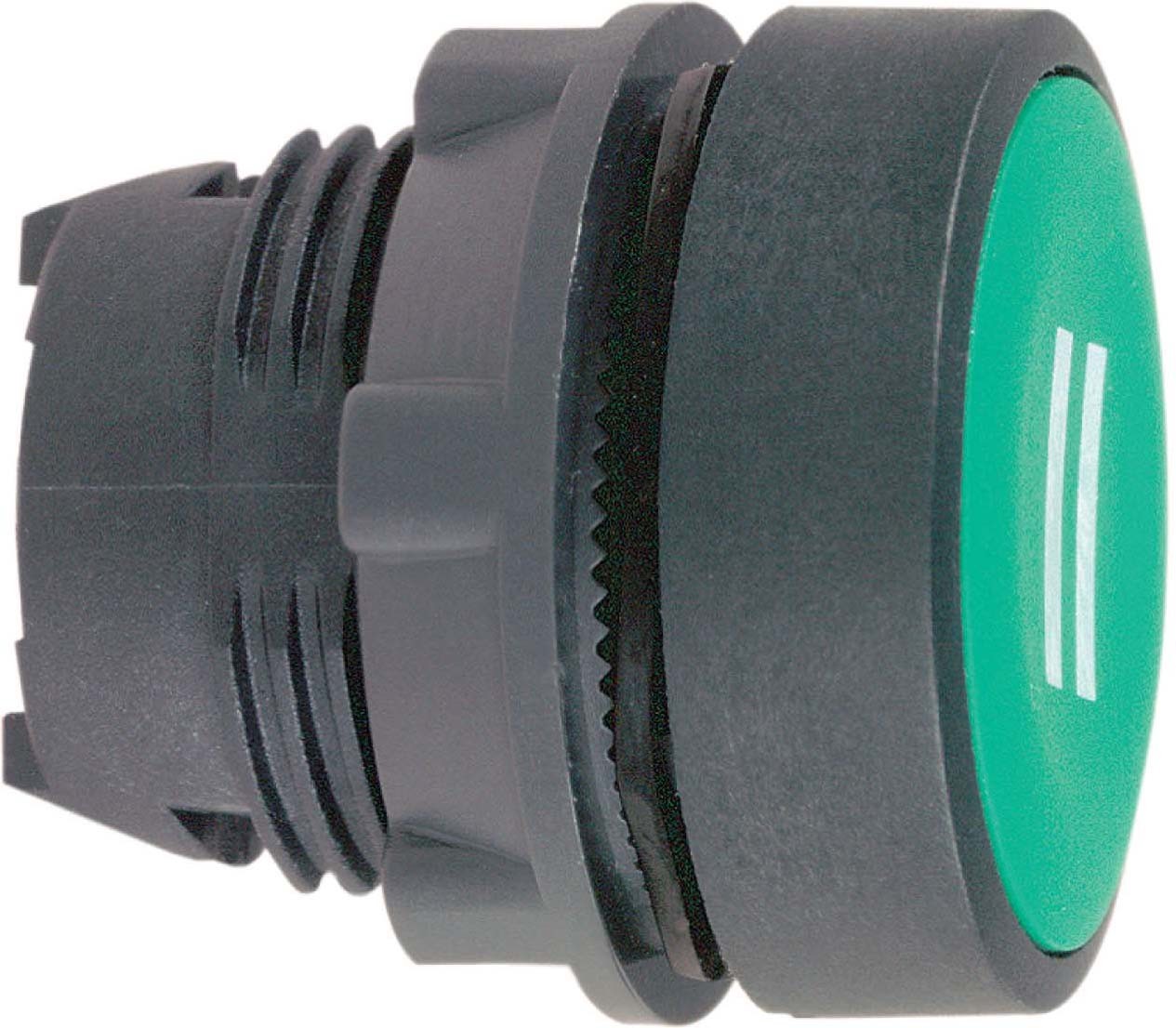 Schneider ZB5AA336 Drucktaster, Frontelement, Harmony XB5, Kunststoff, 22mm, grün, beschriftet II, tastend