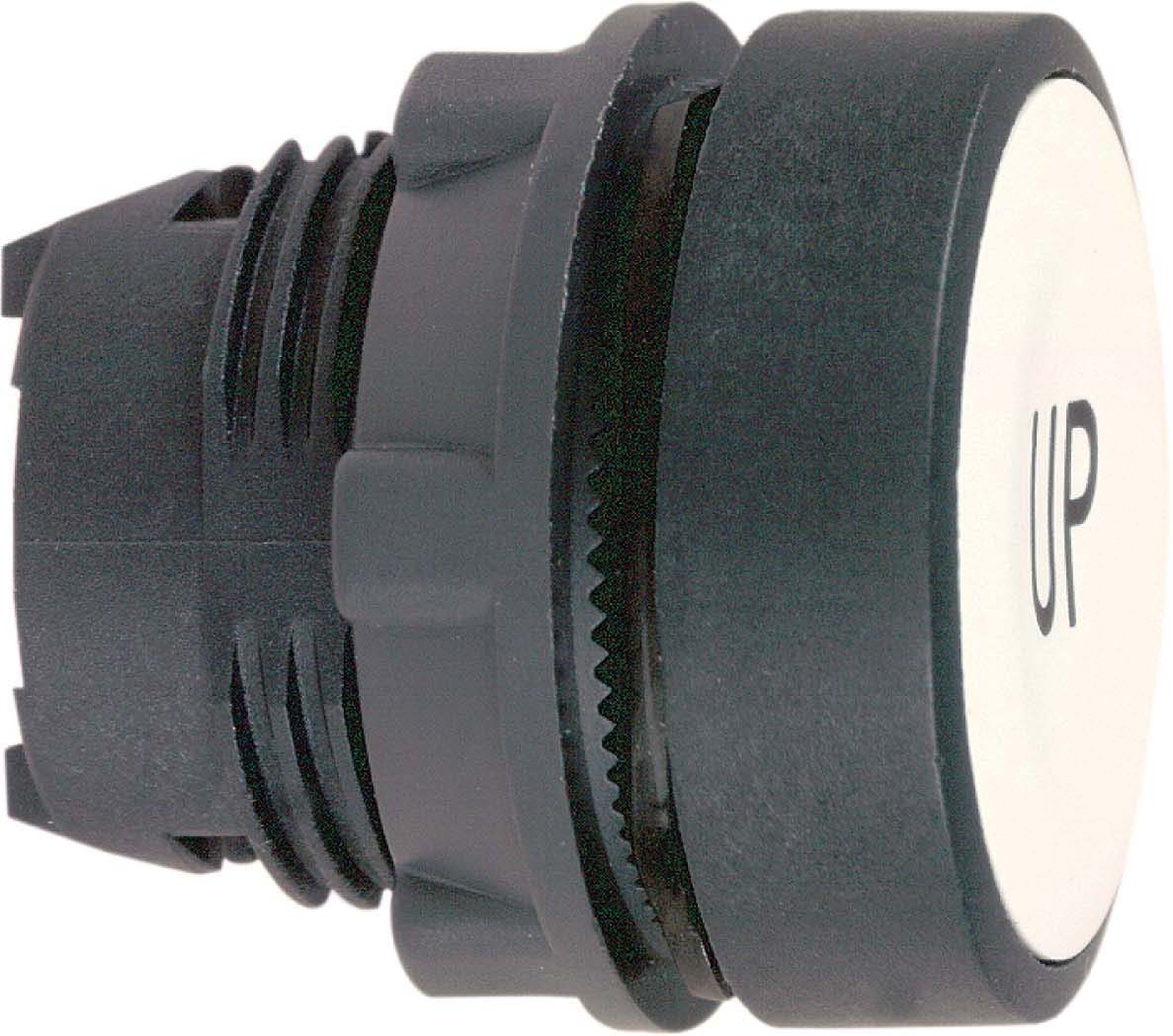 Schneider ZB5AA343 Drucktaster, Frontelement, Harmony XB5, Kunststoff, 22mm, weiß, beschriftet UP, tastend