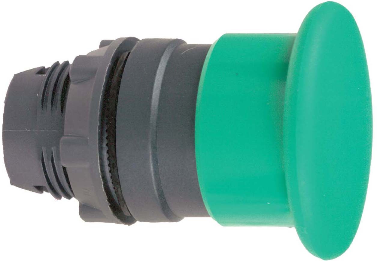 Schneider ZB5AC3 Pilzdrucktaster, Frontelement, Harmony XB5, Kunststoff, 22mm, grün, Pilz 40mm, unbeschriftet, tastend