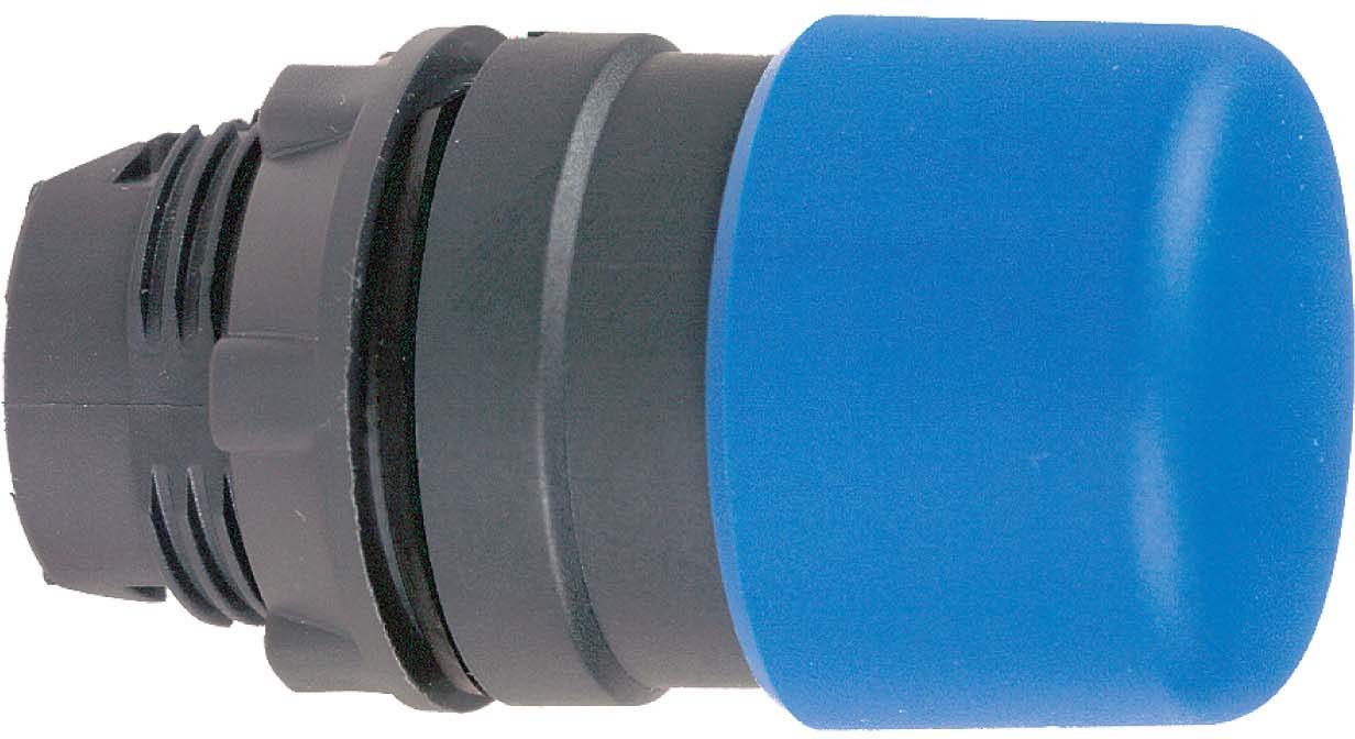 Schneider ZB5AC64 Pilzdrucktaster, Frontelement, Harmony XB5, Kunststoff, 22mm, blau, Pilz 30mm, unbeschriftet, tastend