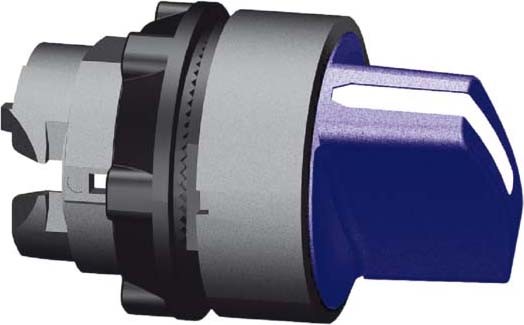 Schneider ZB5AD206 Wahlschalter, Frontelement, Harmony XB5, Kunststoff, 22mm, blau, 2 Stellungen, rastend