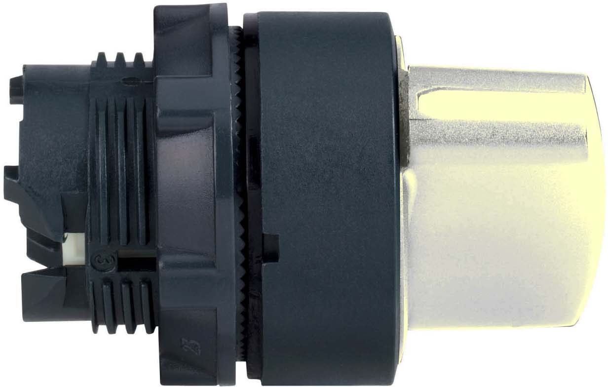 Schneider ZB5AD501 Wahlschalter, Frontelement, Harmony XB5, Kunststoff, 22mm, weiß, 3 Stellungen, Mitte rastend