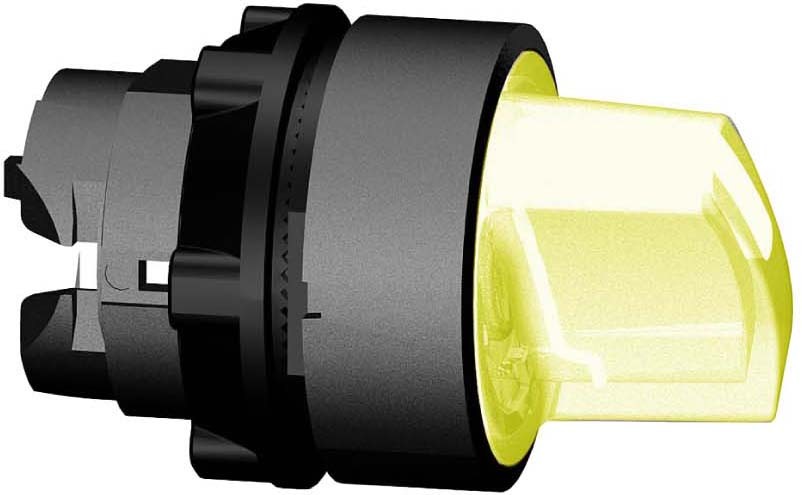 Schneider ZB5AK1253 Leuchtwahlschalter, Frontelement, Harmony XB5, Kunststoff, 22mm orange, für universelle LED, 2 Stellungen, rastend