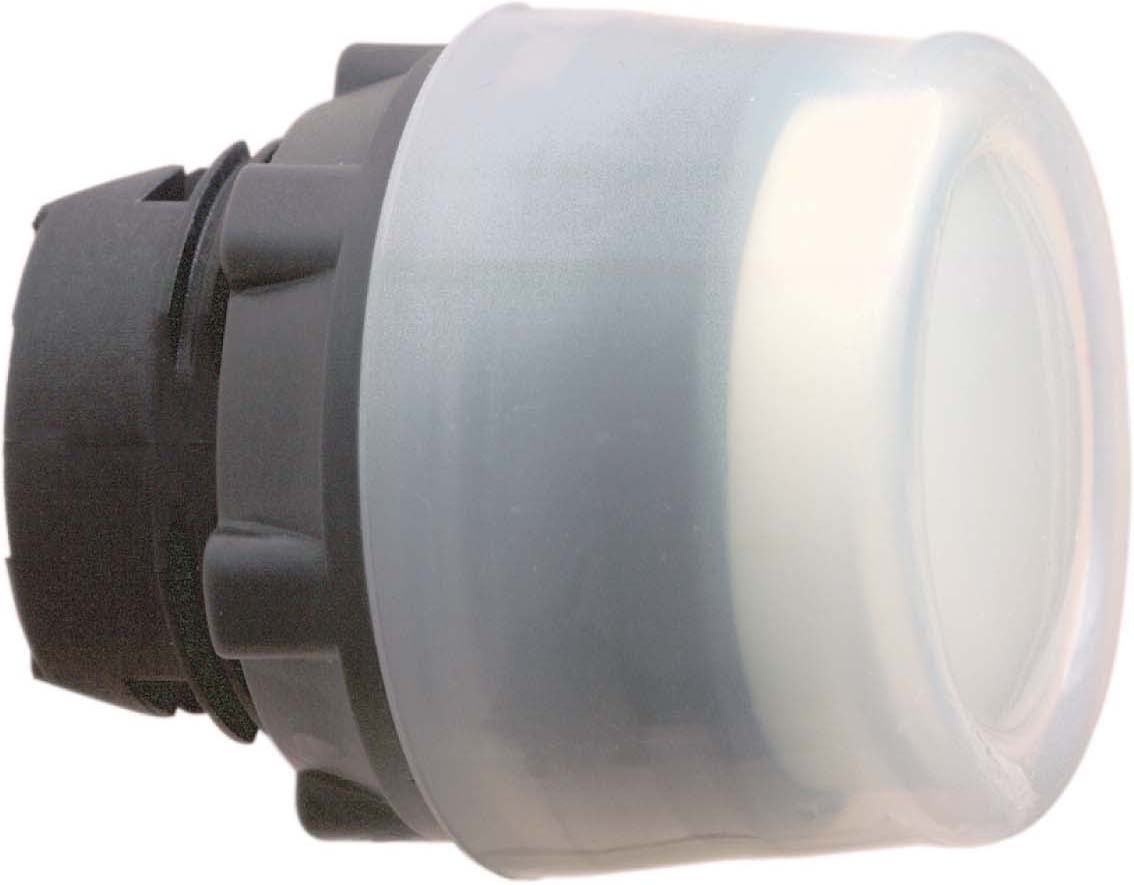 Schneider ZB5AP1 Drucktaster, Frontelement, Harmony XB5, Kunststoff, 22mm, weiß, vorstehend, unbeschriftet, tastend, mit Schutzkappe