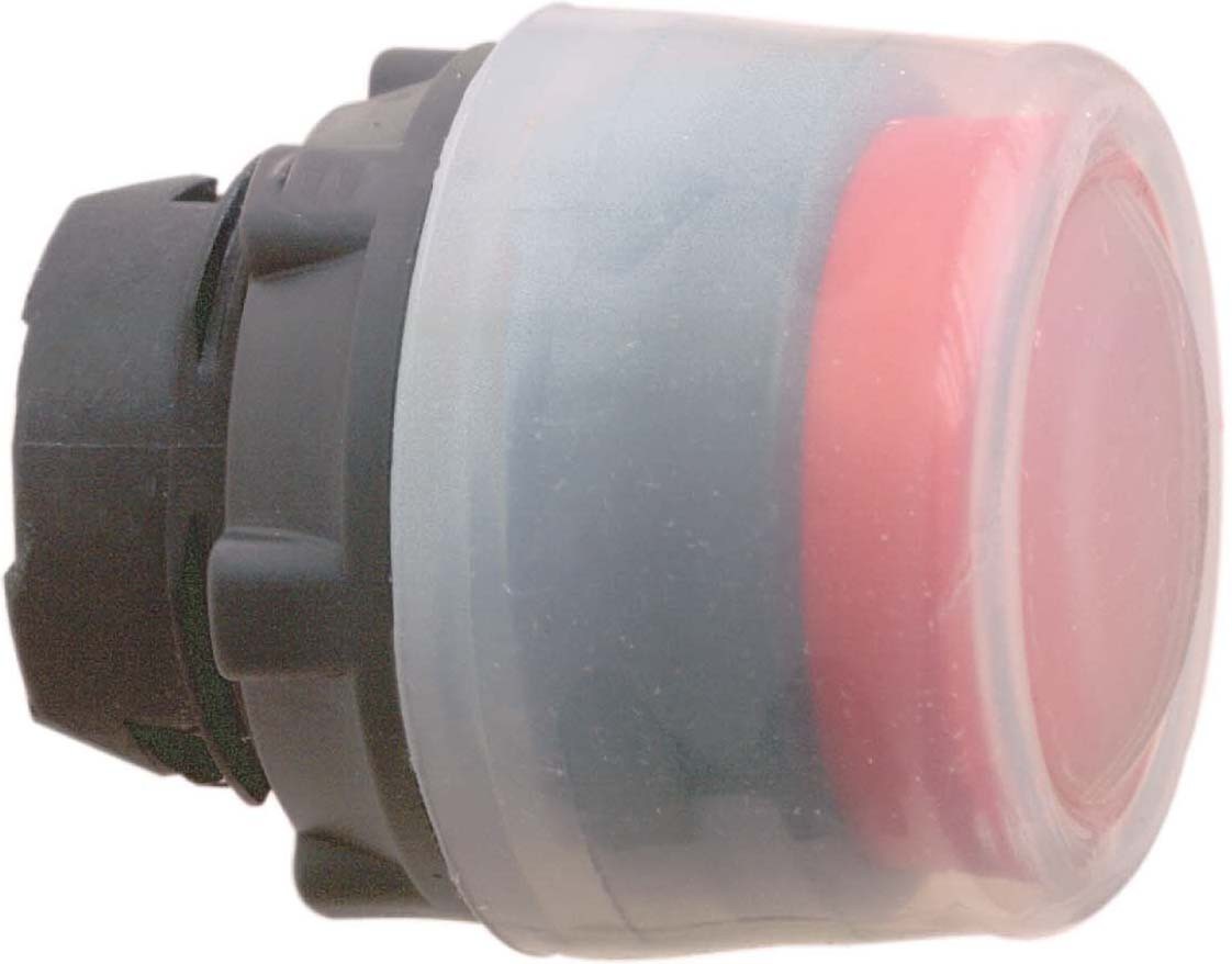 Schneider ZB5APA4 Drucktaster, Frontelement, Harmony XB5, Kunststoff, 22mm, rot, unbeschriftet, tastend, mit Schutzkappe
