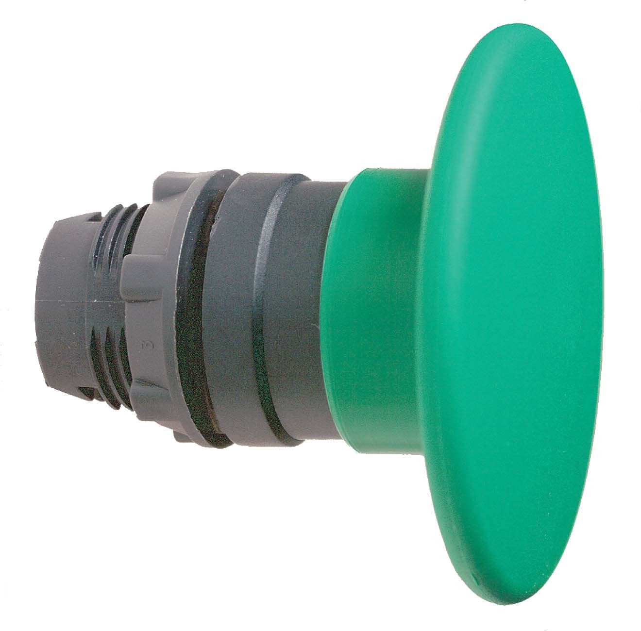 Schneider ZB5AR3 Pilzdrucktaster, Frontelement, Harmony XB5, Kunststoff, 22mm, grün, Pilz 60mm, unbeschriftet, tastend