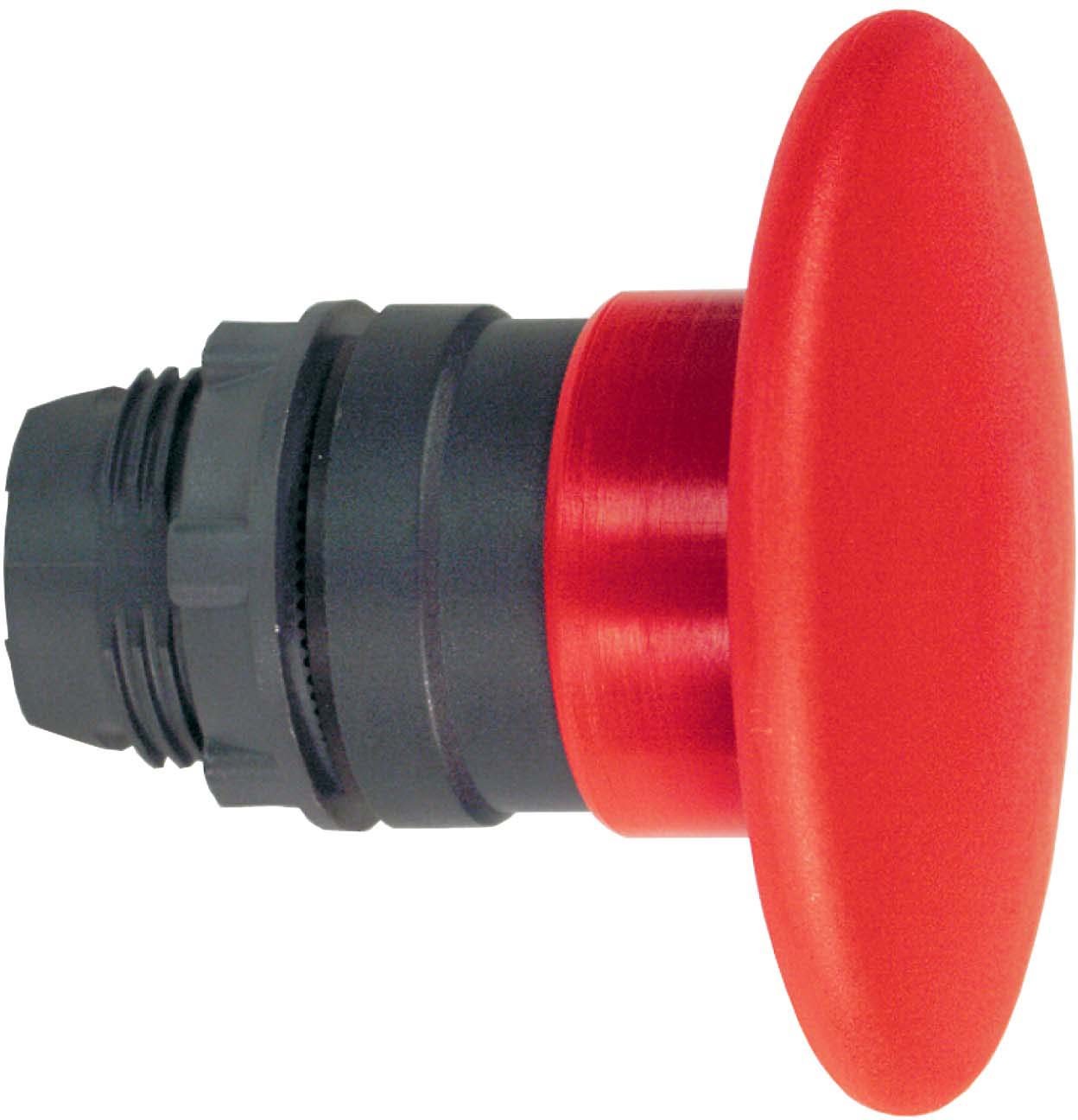 Schneider ZB5AR4 Pilzdrucktaster, Frontelement, Harmony XB5, Kunststoff, 22mm, rot, Pilz 60mm, unbeschriftet, tastend