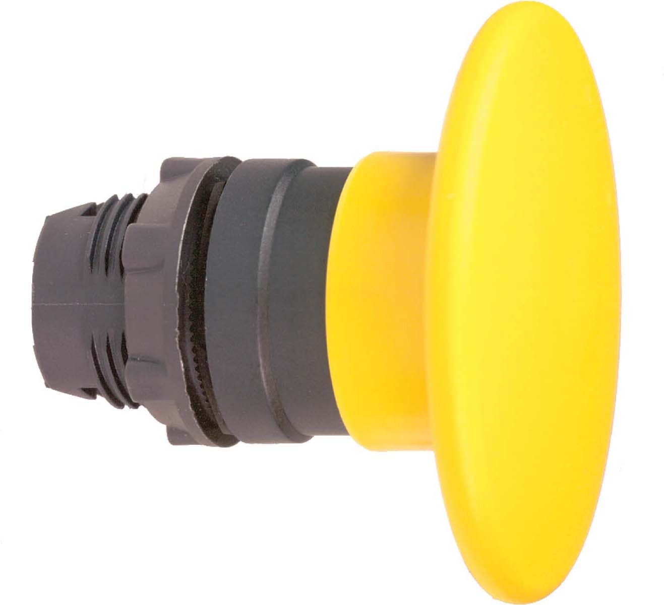 Schneider ZB5AR5 Pilzdrucktaster, Frontelement, Harmony XB5, Kunststoff, 22mm, gelb, Pilz 60mm, unbeschriftet, tastend