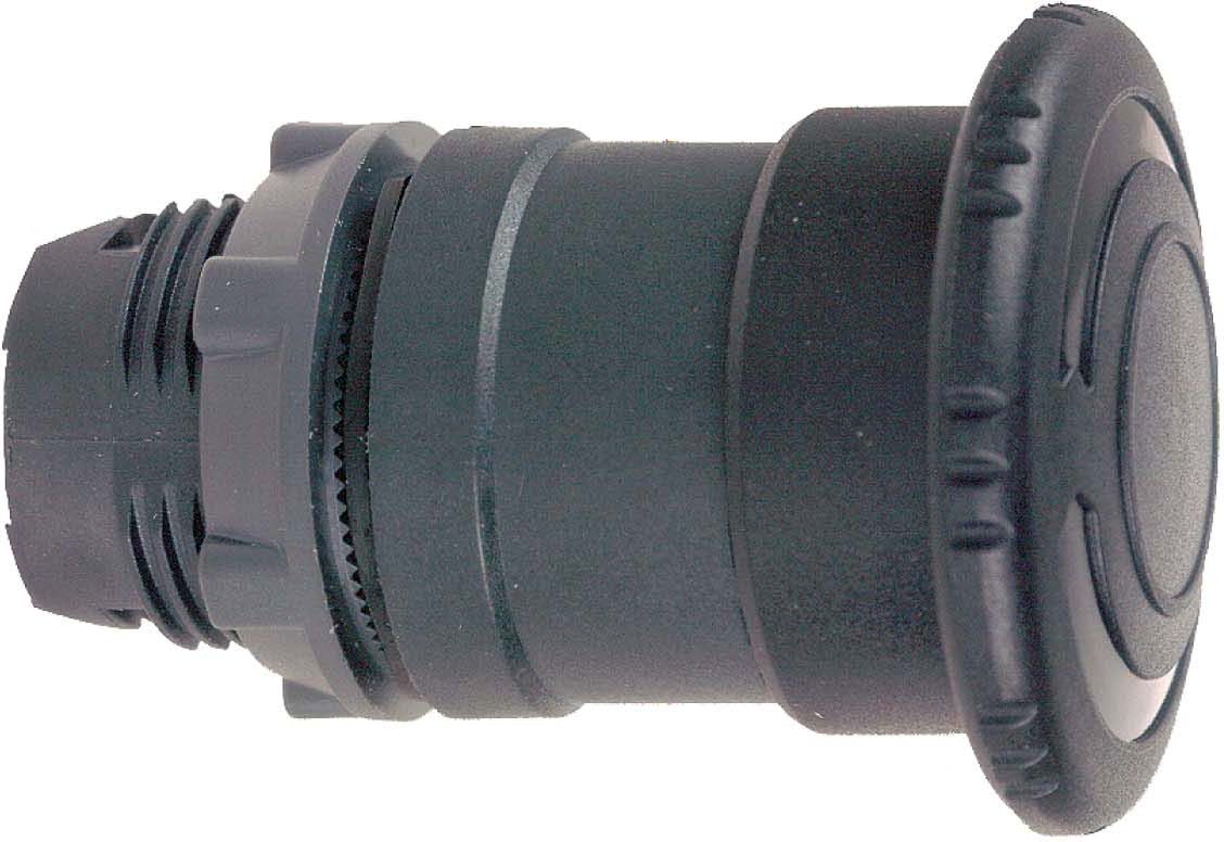 Schneider ZB5AS52 Pilzdrucktaster, Frontelement, Harmony XB5, Kunststoff, 22mm, schwarz, Pilz 40mm, Drehentriegelung