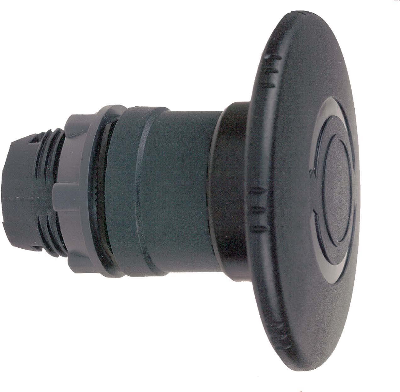 Schneider ZB5AS62 Pilzdrucktaster, Frontelement, Harmony XB5, Kunststoff, 22mm, schwarz, Pilz 60mm, Drehentriegelung