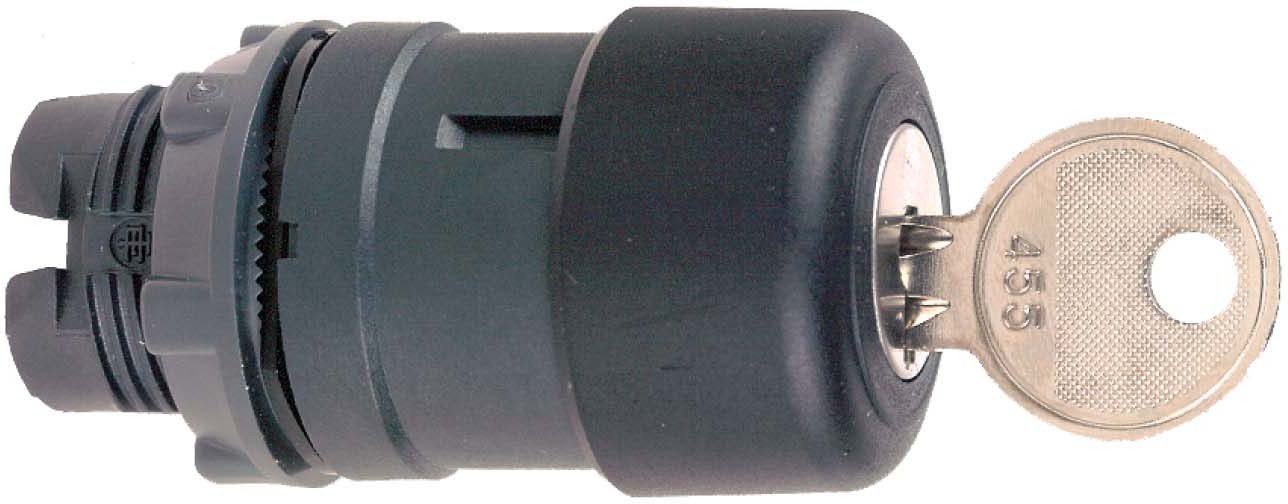 Schneider ZB5AS72 Pilzdrucktaster, Frontelement, Harmony XB5, Kunststoff, 22mm, schwarz, Pilz 30mm, Schlüsselentriegelung