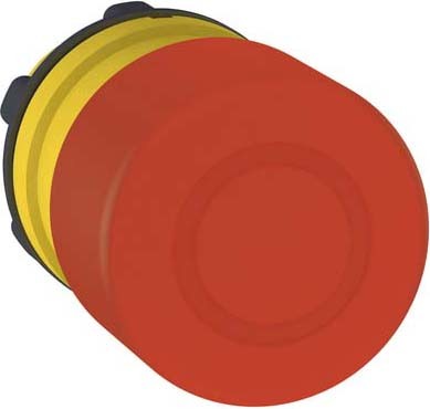 Schneider ZB5AT844 Not-Aus/Not-Halt-Schalter, Frontelement, Harmony XB5, Kunststoff, 22mm, rot, Pilz 30mm, Zugentriegelung
