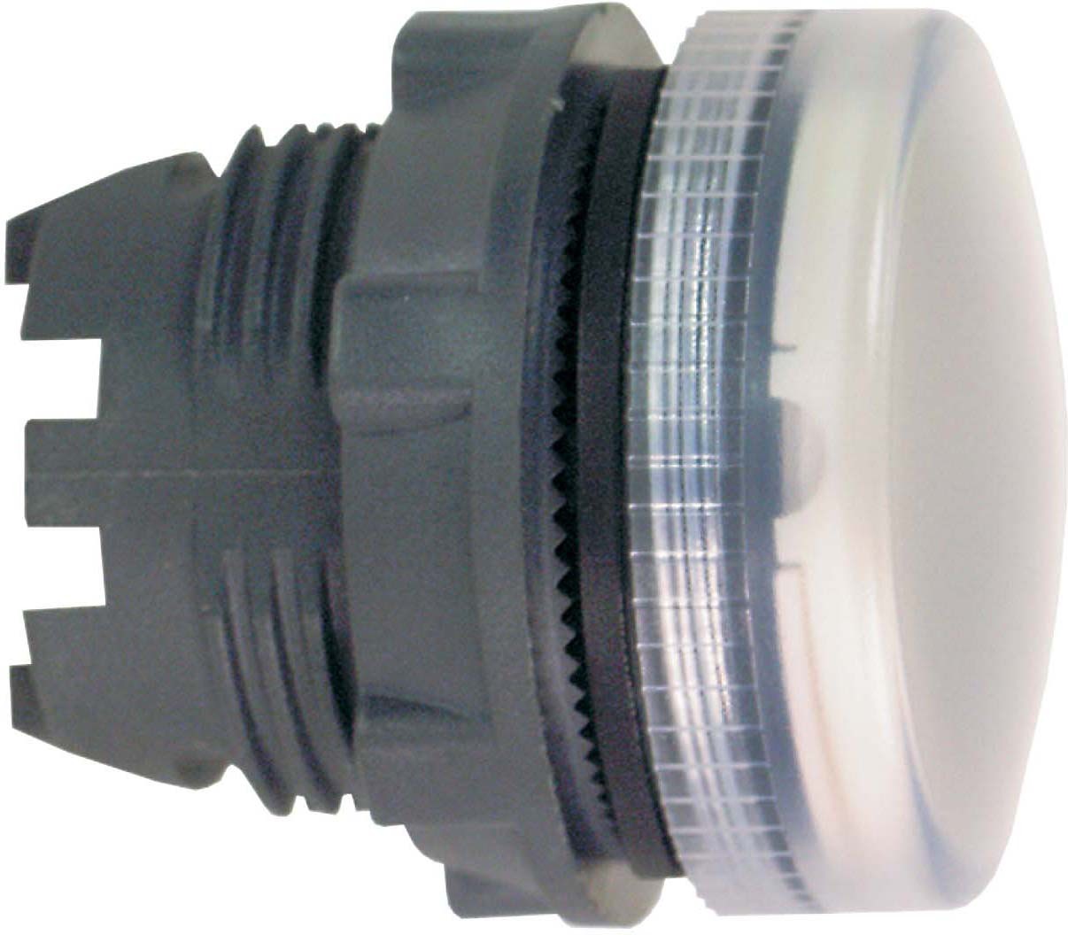 Schneider ZB5AV013 Leuchtmelder, Frontelement, Harmony XB5, Kunststoff, 22mm, weiß, für universelle LED, glatte Kalotte