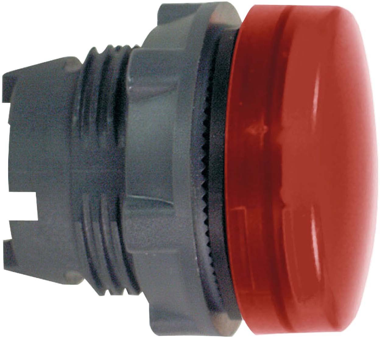 Schneider ZB5AV043E Leuchtmelder, Frontelement, Harmony XB5, Kunststoff, 22mm, rot, für universelle LED, glatte Kalotte, für Einlegeschild