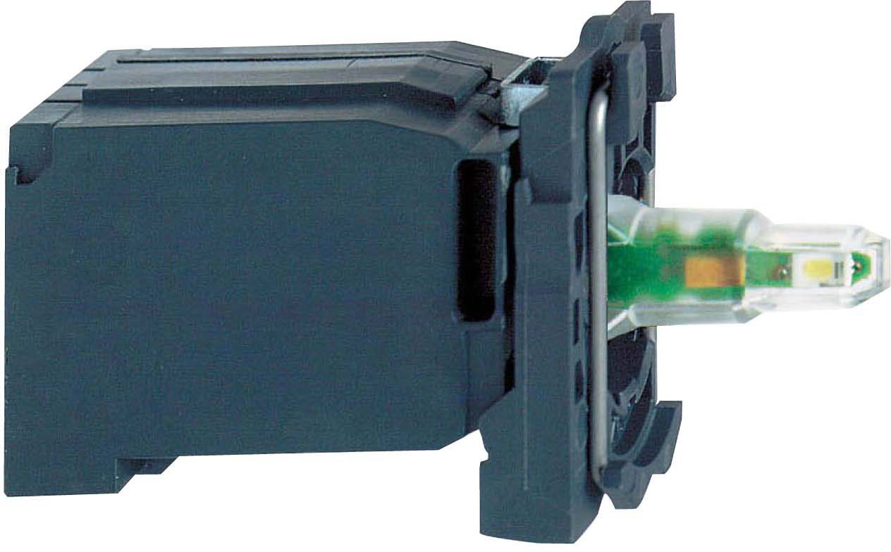 Schneider ZB5AV5D1 Lampenfassung mit Befestigungsflansch, Harmony XB5, Kunststoff, weiß, LED BA9s, Schraubklemme, 400V