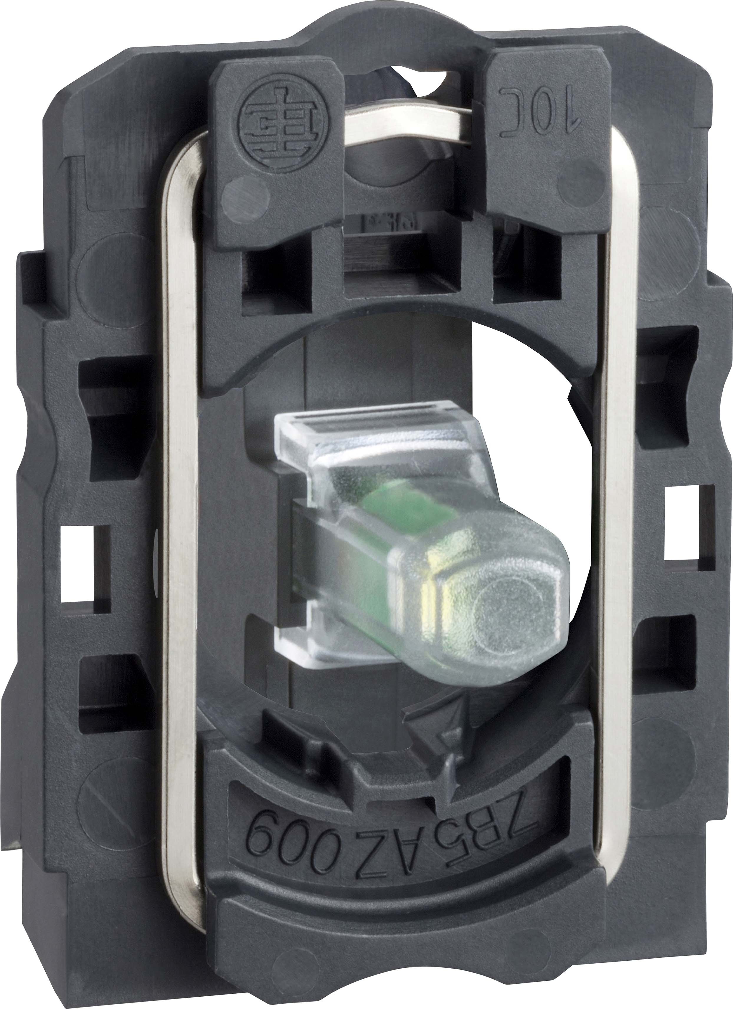 Schneider ZB5AVBG1 Lampenfassung, Harmony XB5, Kunststoff, weiß, universelle LED, mit Befestigungsflansch, Schraubklemme, 24-120V ACDC
