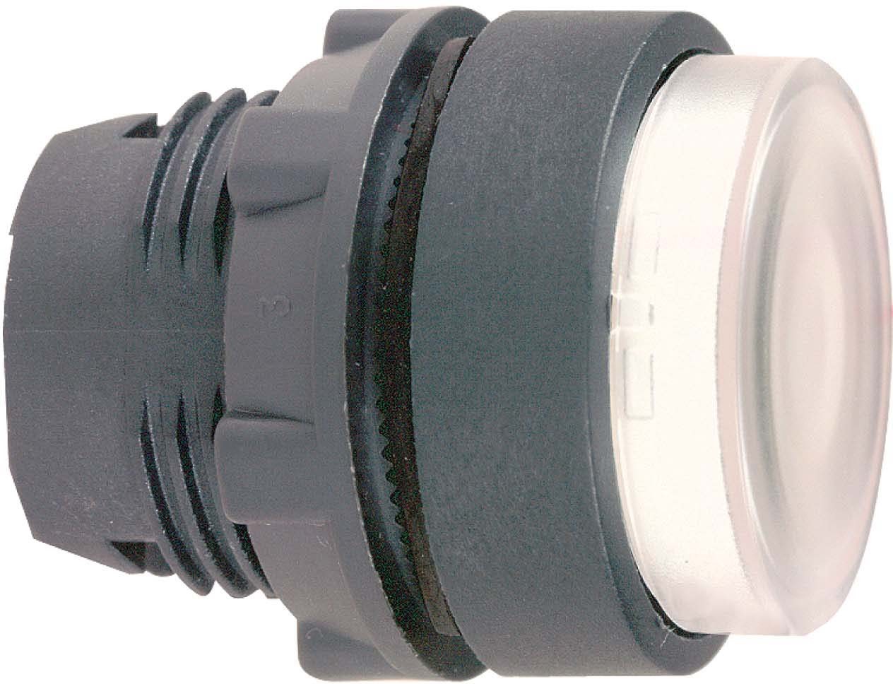 Schneider ZB5AW113 Leuchtdrucktaster, Frontelement, Harmony XB5, Kunststoff, 22mm, weiß, vorstehend, für universelle LED