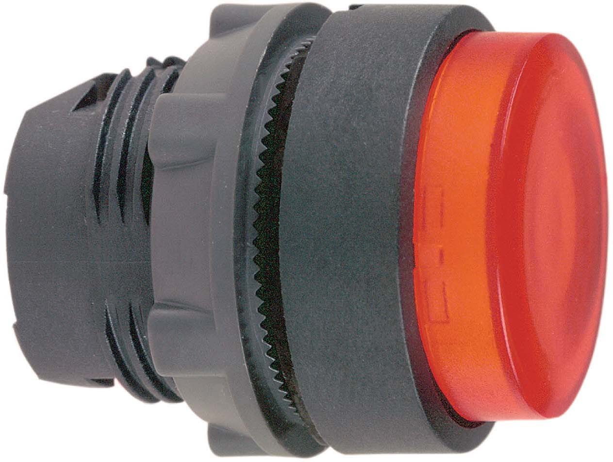 Schneider ZB5AW143 Leuchtdrucktaster, Frontelement, Harmony XB5, Kunststoff, 22mm, rot, vorstehend, für universelle LED