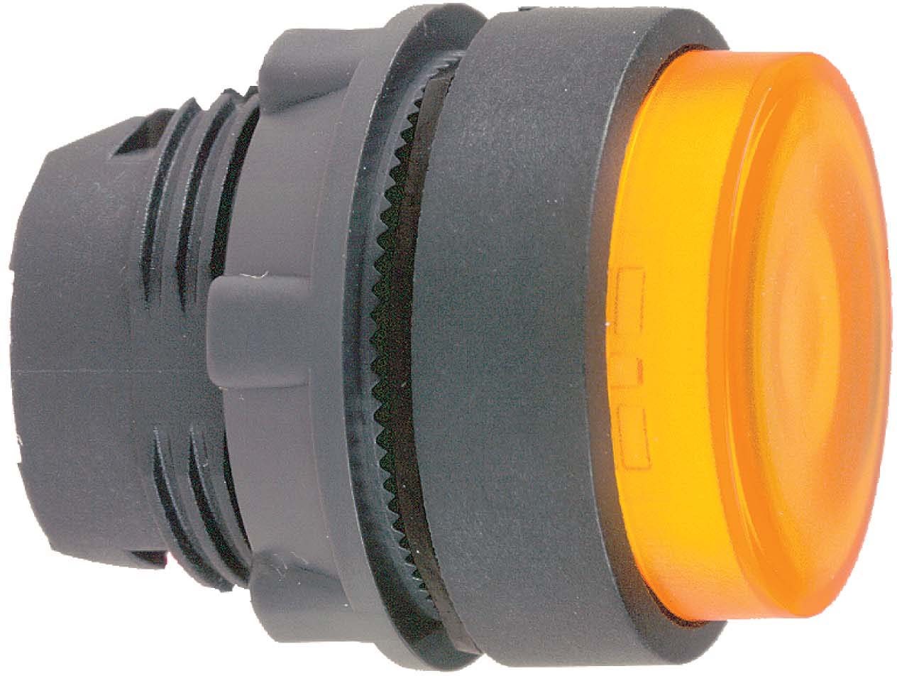 Schneider ZB5AW153 Leuchtdrucktaster, Frontelement, Harmony XB5, Kunststoff, 22mm, orange, vorstehend, für universelle LED