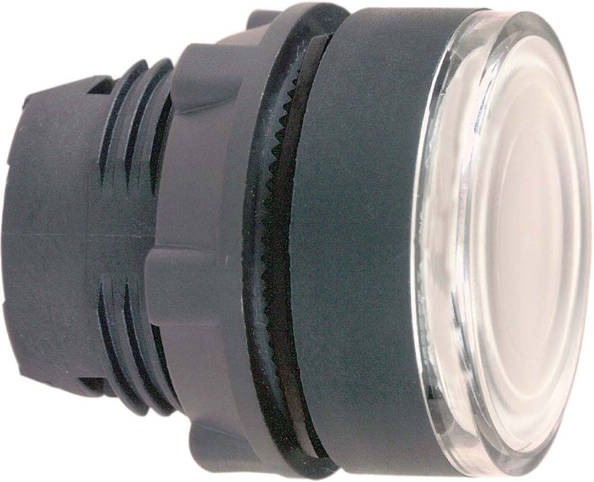 Schneider ZB5AW313 Leuchtdrucktaster, Frontelement, Harmony XB5, Kunststoff, 22mm, weiß, für universelle LED