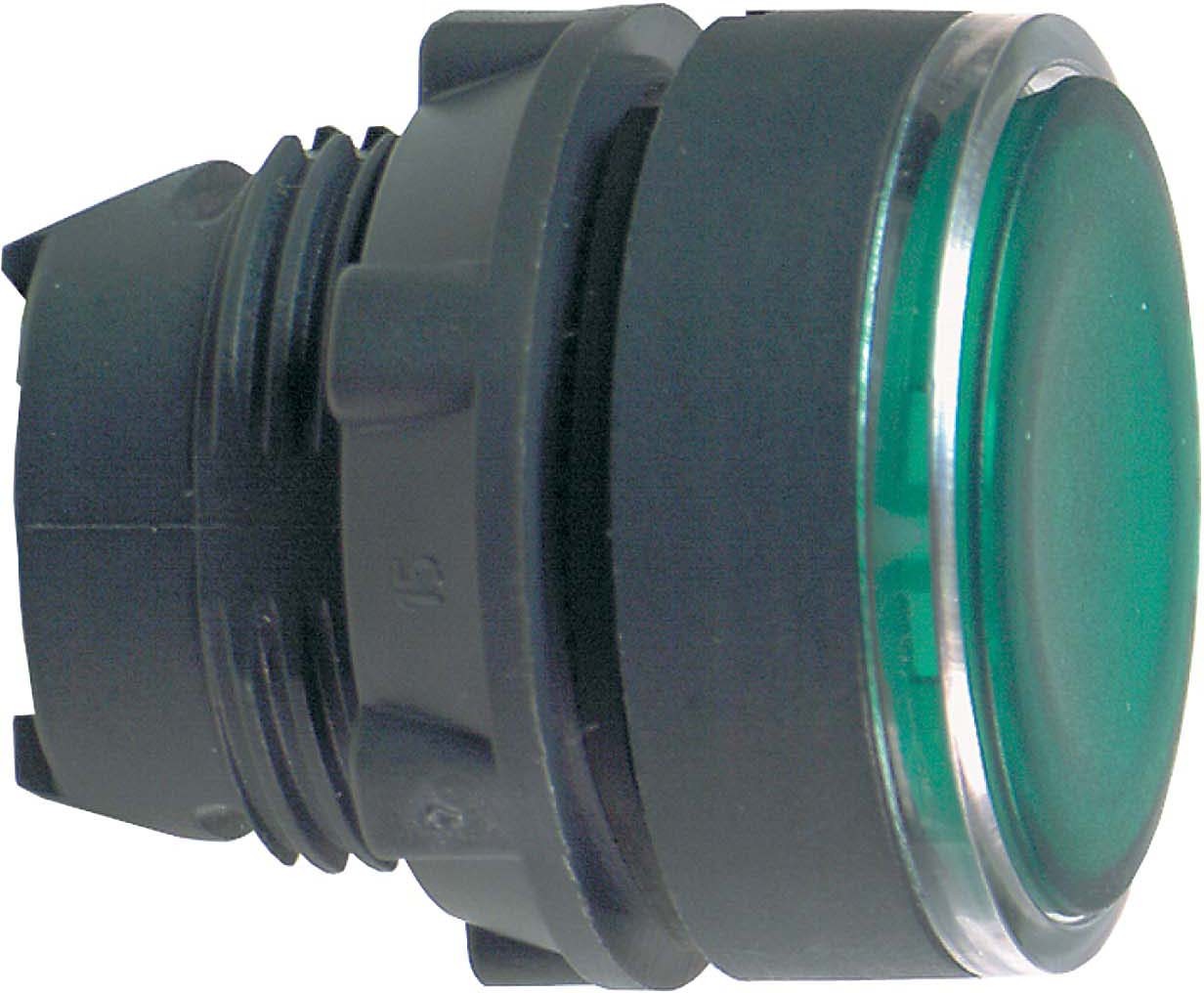 Schneider ZB5AW333 Leuchtdrucktaster, Frontelement, Harmony XB5, Kunststoff, 22mm, grün, für universelle LED