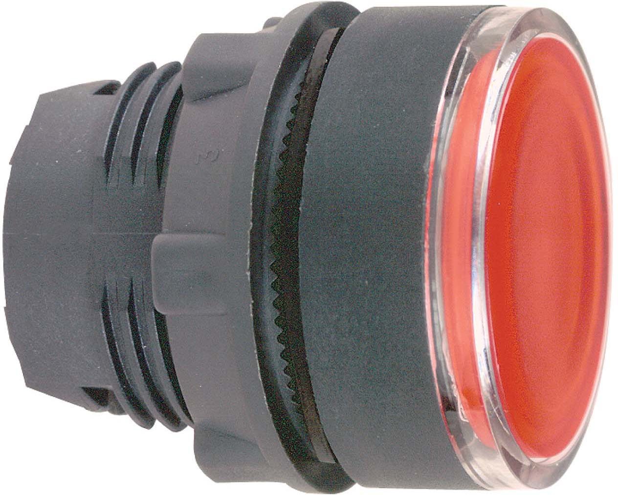 Schneider ZB5AW343 Leuchtdrucktaster, Frontelement, Harmony XB5, Kunststoff, 22mm, rot, für universelle LED
