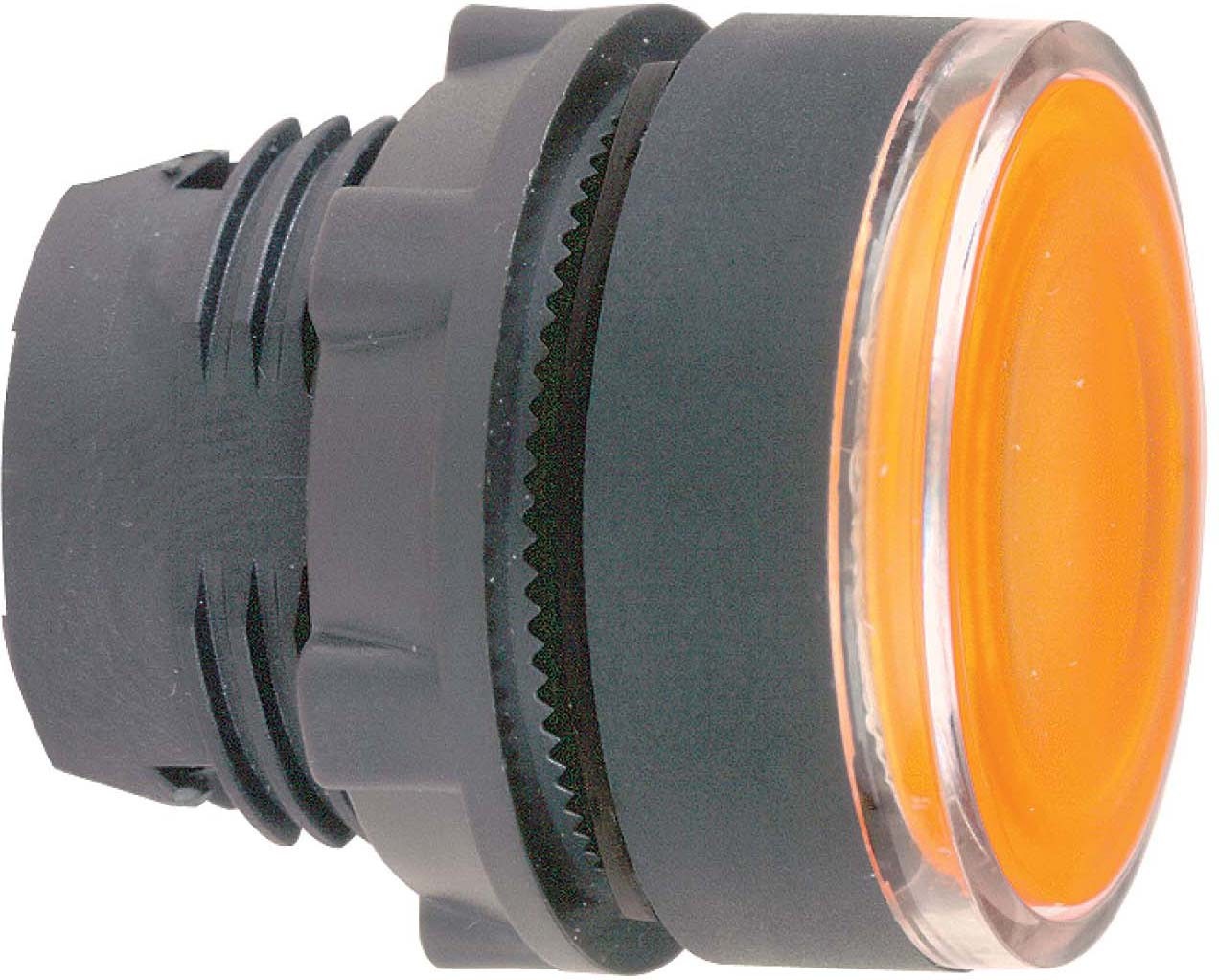 Schneider ZB5AW353 Leuchtdrucktaster, Frontelement, Harmony XB5, Kunststoff, 22mm, orange, für universelle LED