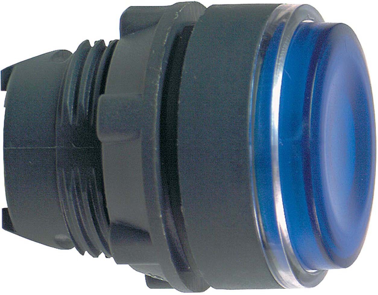 Schneider ZB5AW363 Leuchtdrucktaster, Frontelement, Harmony XB5, Kunststoff, 22mm, blau, für universelle LED